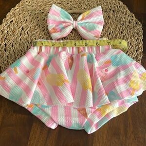 Adorable bloomer skirt with matching headband